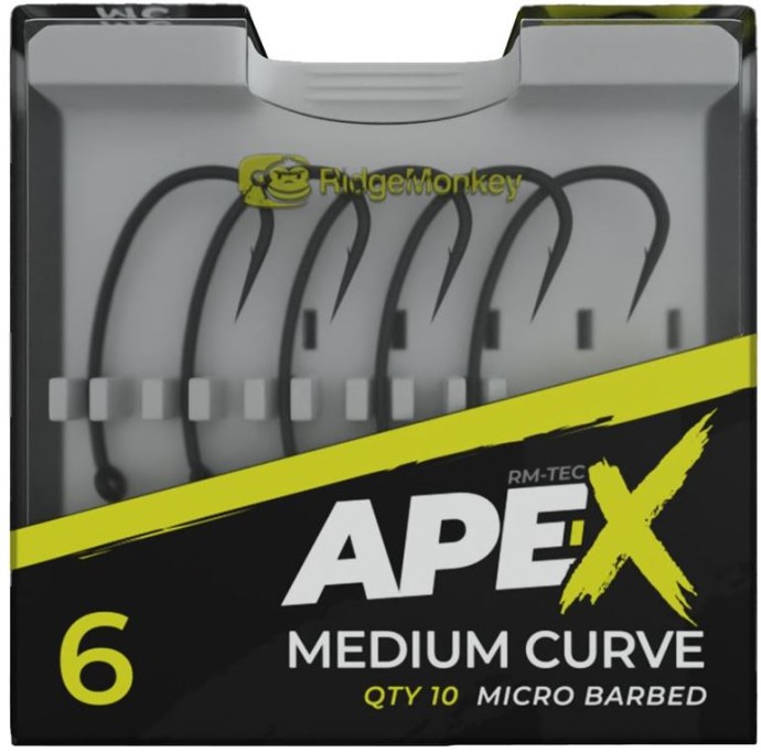 10kom - Udica RidgeMonkey Ape-X Medium Curve Barbed