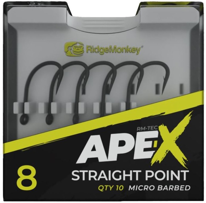 10kom - Udica RidgeMonkey Ape-X Straight Point Barbed
