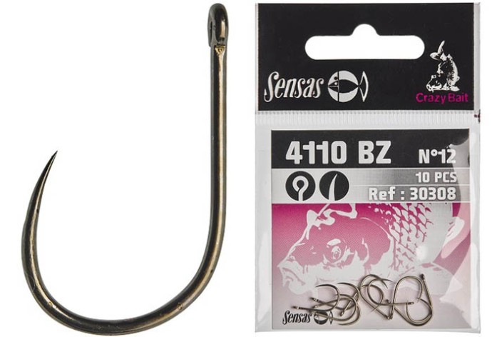 10kom - Udica Sensas Crazy Bait 4110 Barbless Eyed