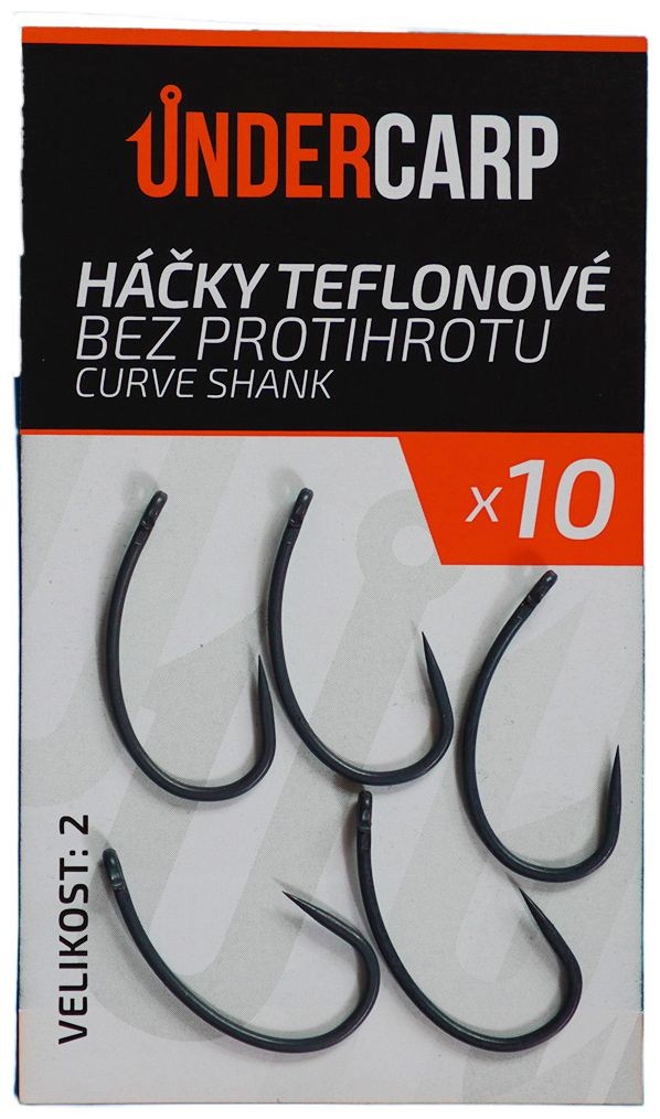 10kom - Udica teflonska bez kontrakuke UnderCarp Curve Shank