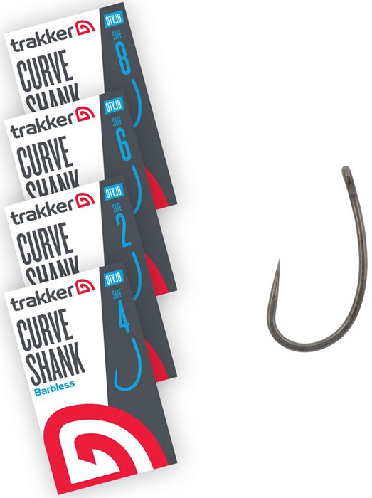 10kom - Udica Trakker Curve Shank Hooks Barbless