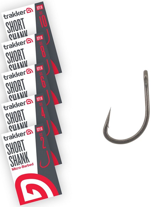10kom - Udica Trakker Short Shank Hooks Micro Barbed