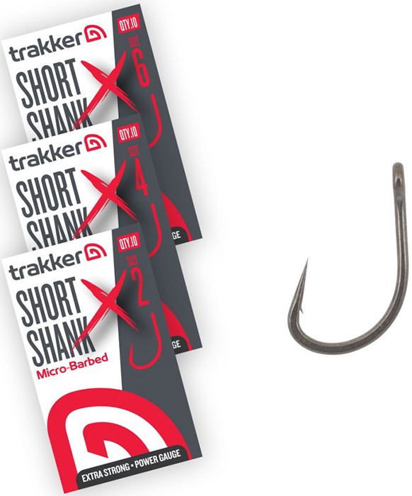 10kom - Udica Trakker Short Shank XS Hooks Micro Barbed