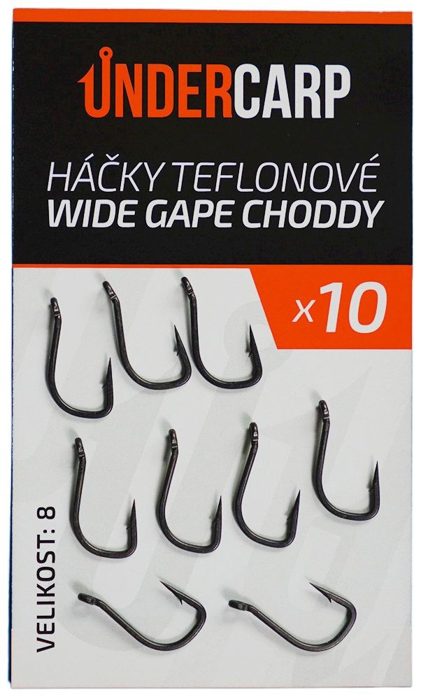 10kom - Udica UnderCarp Teflonový Wide Gape Choddy