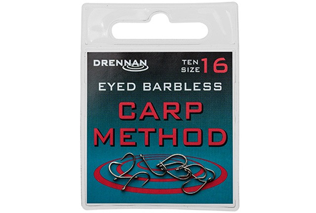10kom - Udice bez kontra kuke Drennan Eyed Carp Method Barbless