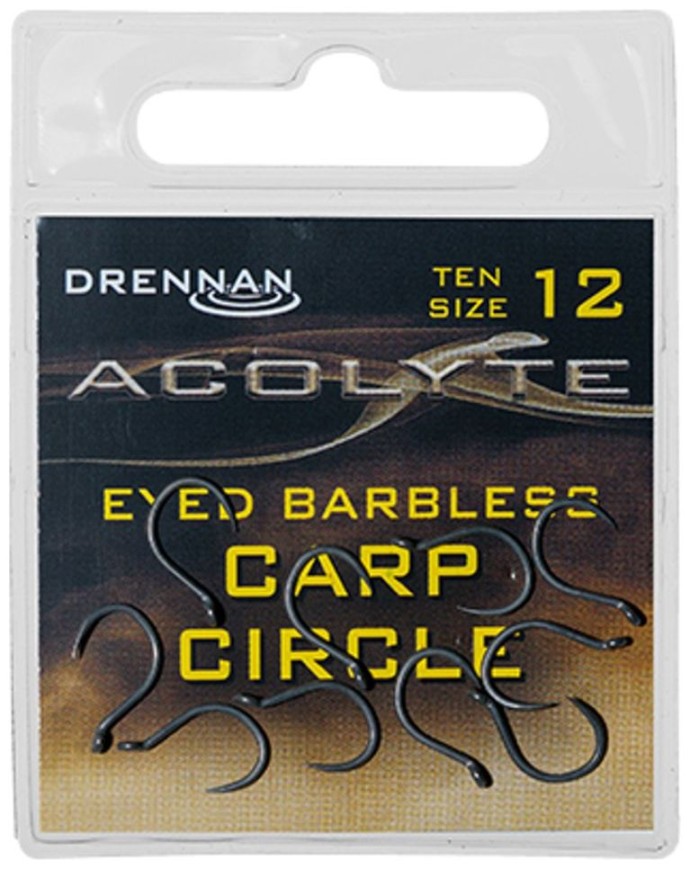 10kom - Udice bez Protihrasta Drennan Acolyte Carp Circle Barbless