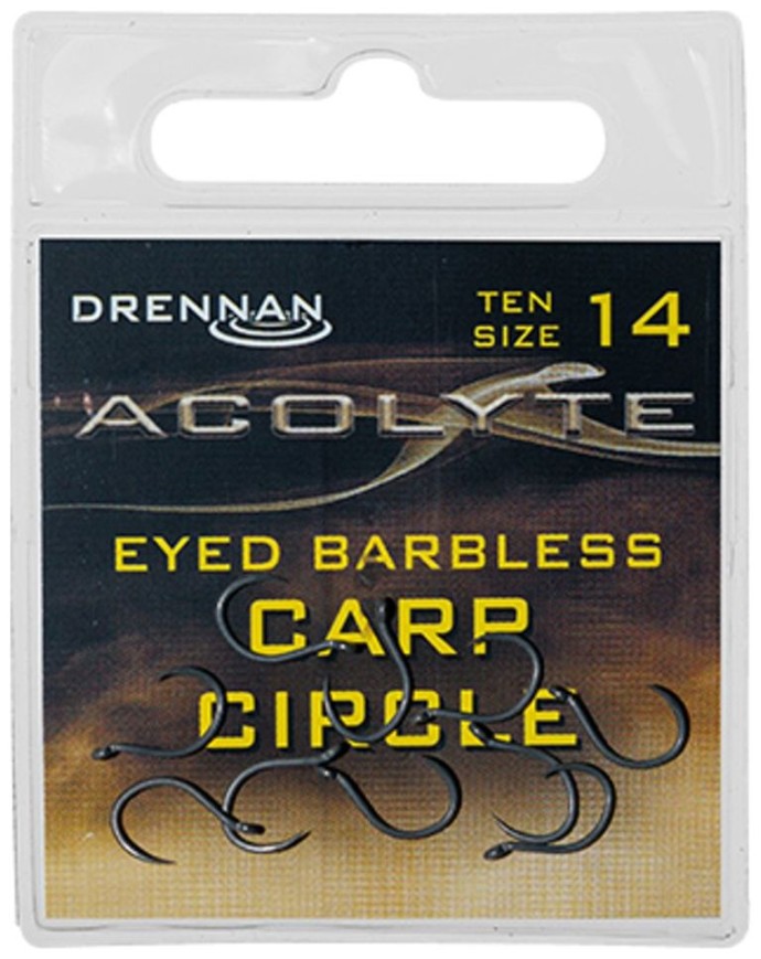 10kom - Udice bez Protihrasta Drennan Acolyte Carp Circle Barbless