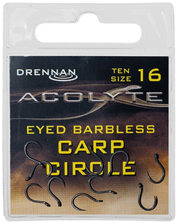10kom - Udice bez Protihrasta Drennan Acolyte Carp Circle Barbless