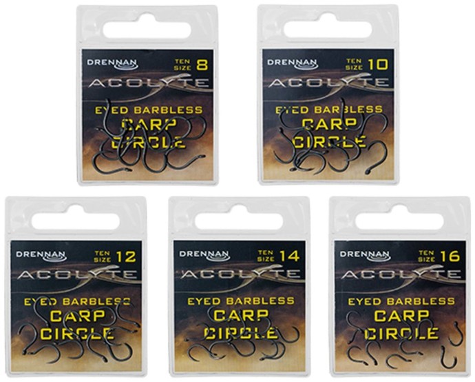 10kom - Udice bez Protihrasta Drennan Acolyte Carp Circle Barbless