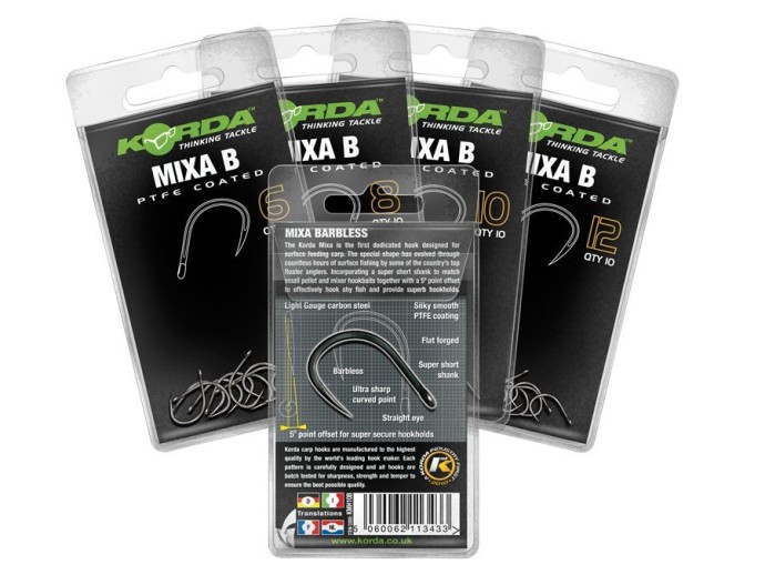 10kom - Udice Korda Mixa Barbless
