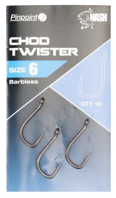 10kom - Udice Nash Chod Twister Barbless