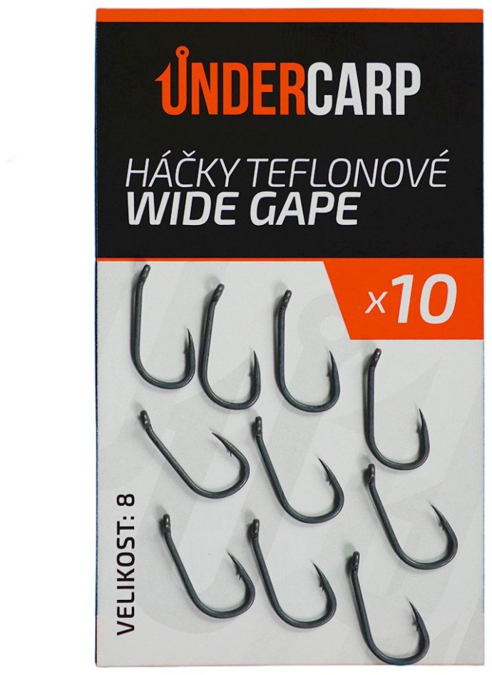 10kom - Udice UnderCarp Teflonové WIDE GAPE