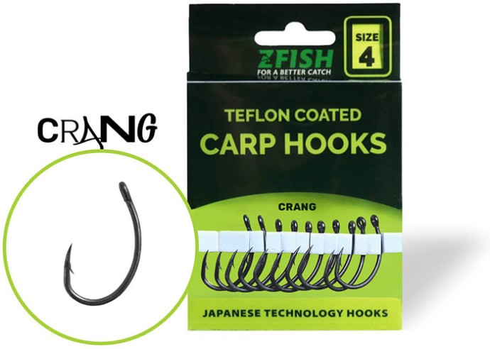 10kom - Udice Zfish Teflon Coated Carp Hooks Crang