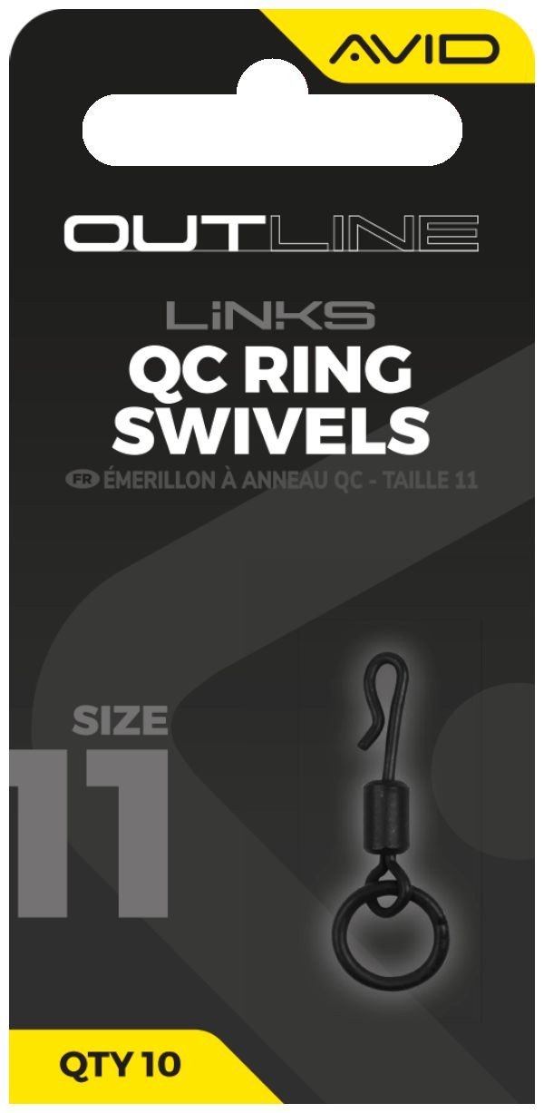 10kom - Vrtilica Avid Carp Outline QC Ring Swivel Veličina 11