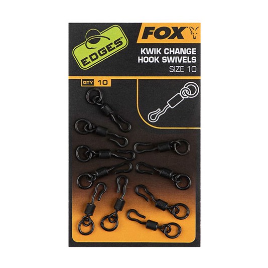 10kom - Vrtilica Fox Edges Kwik Change Hook Swivels