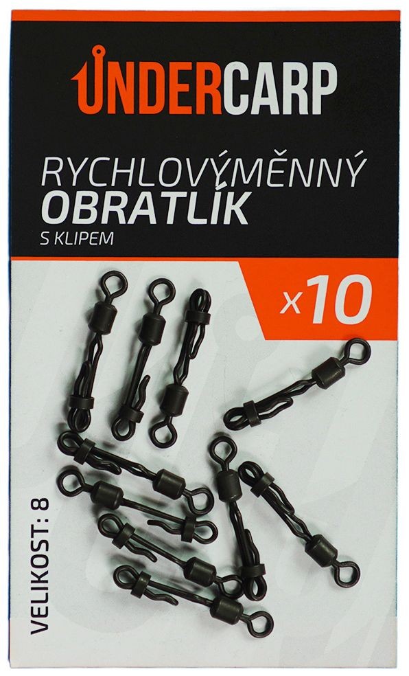 10kom - Vrtilica s Kopčom UnderCarp Brzoizmjenjiva vrtilica s kopčom Veličina 8