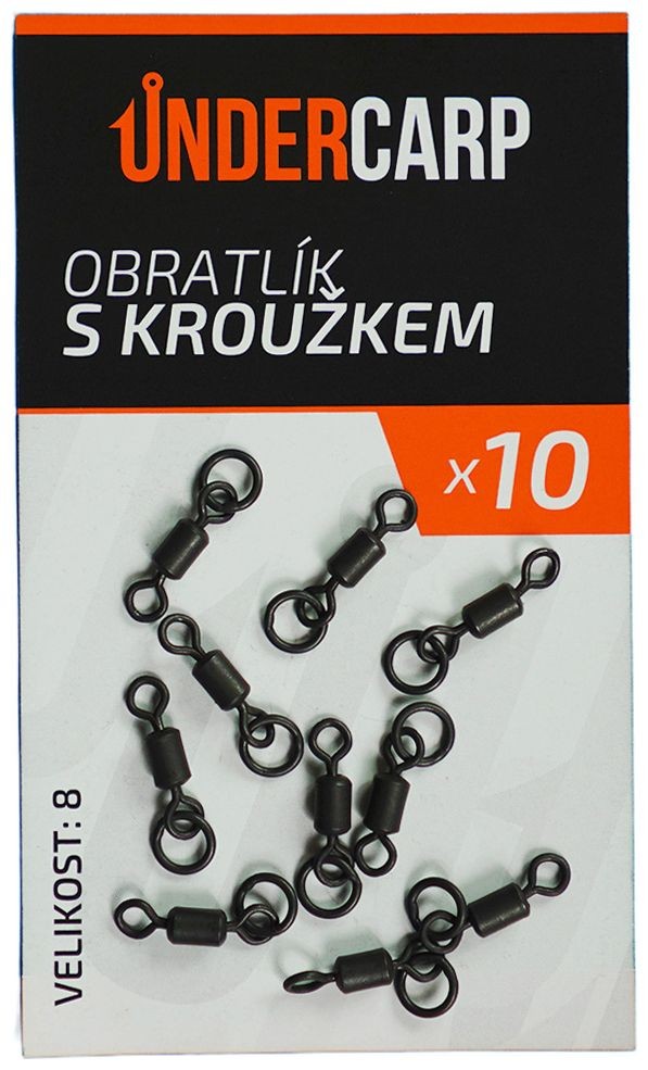 10kom - Vrtilica s prstenom UnderCarp vel. 8