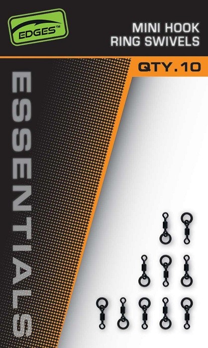 10kom - Vrtilice s prstenom Fox Edges Mini Hook Ring Swivels