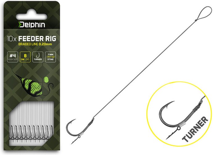 10ks - Feederový Návazec Delphin Braided Sting Turner