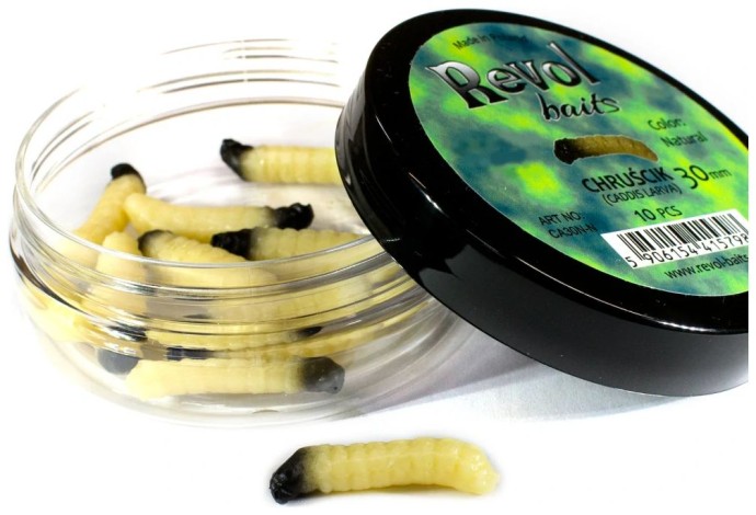 10ks - Gumena Mamitva Revol Baits Caddis Ličinka 30mm