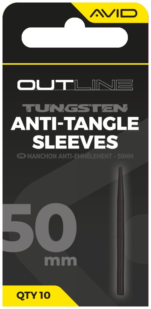 10ks - Gumový Prevlek Avid Carp Outline Tungsten Anti-Tangle Sleeve 50mm
