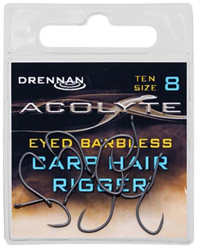 10ks - Háček Drennan Acolyte Carp Hair Rigger Barbless
