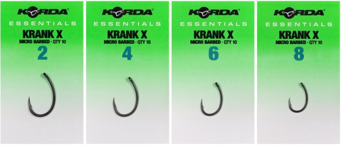 10ks - Háček Korda Essential Krank X Barbed