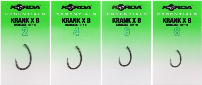 10ks - Háček Korda Essential Krank X Barbless