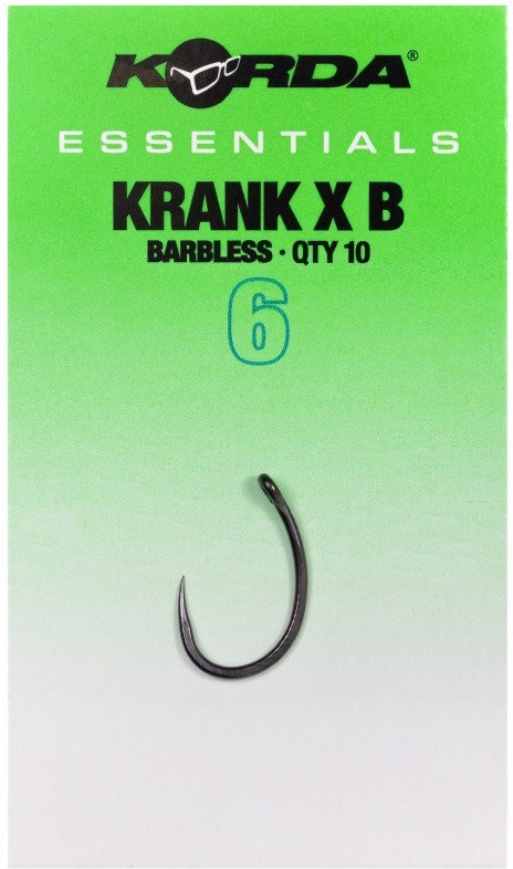 10ks - Háček Korda Essential Krank X Barbless