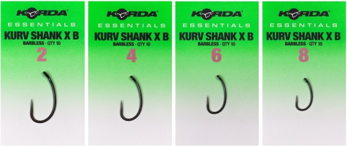 10ks - Háček Korda Essential Kurv X Barbless