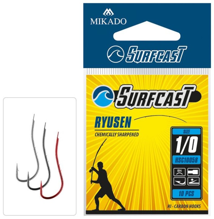 10ks - Háček Mikado Ryusen Velikost 8 Červený