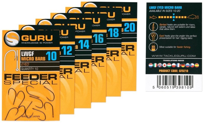 10ks - Háčik Guru LWG Feeder Special (Barbed/Eyed)