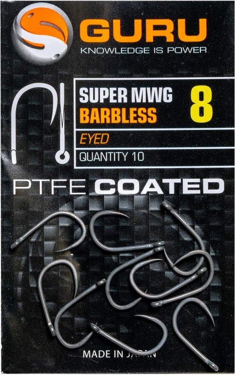 10ks - Háčik Guru Super MWG Hook Barbless