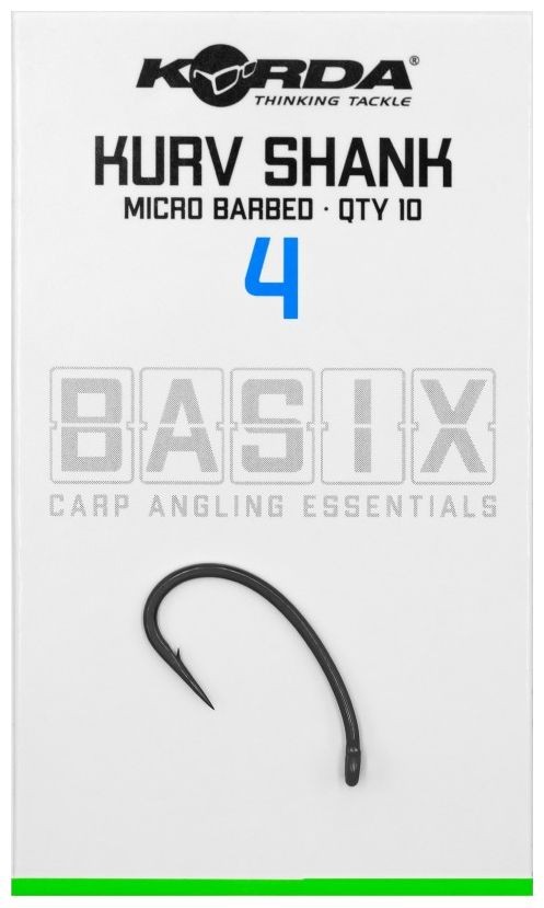 10ks - Háčik Korda Basix Kurv Barbless
