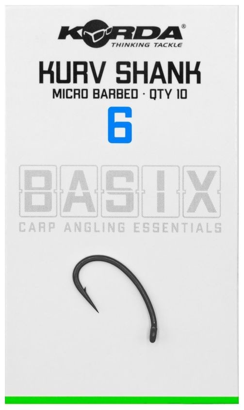 10ks - Háčik Korda Basix Kurv Barbless