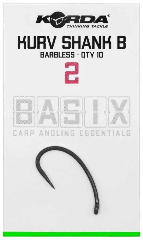 10ks - Háčik Korda Basix Kurv Barbless