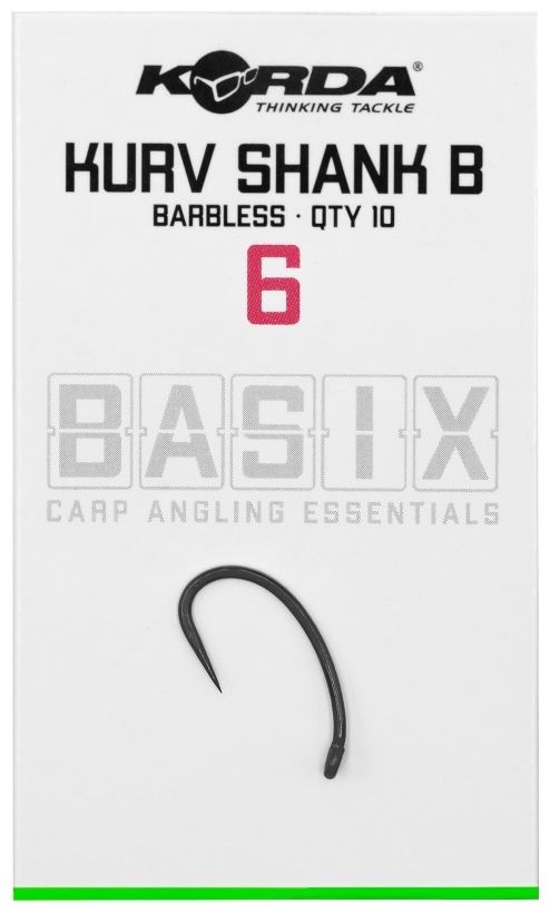 10ks - Háčik Korda Basix Kurv Barbless