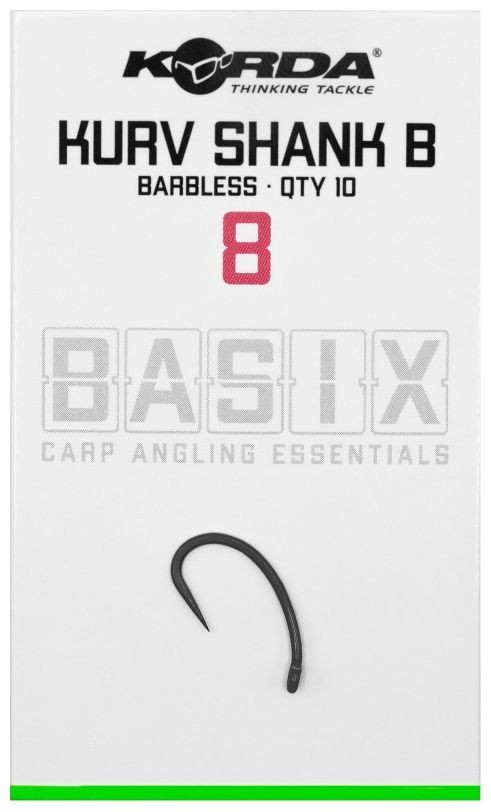 10ks - Háčik Korda Basix Kurv Barbless
