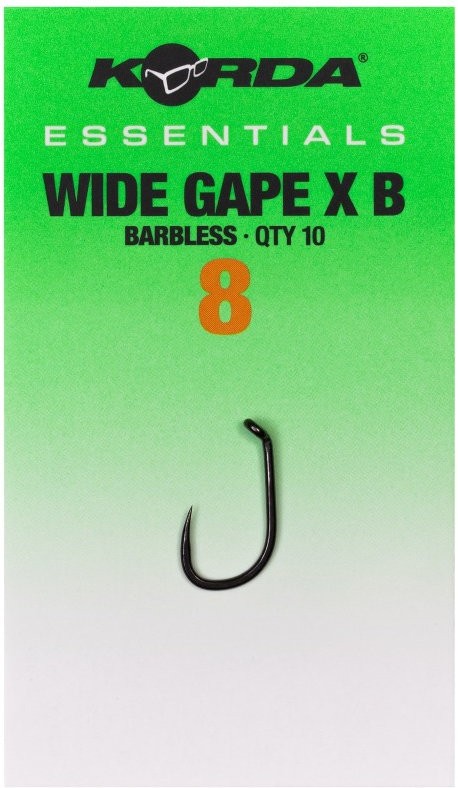 10ks - Háčik Korda Essentials Wide Gape Barbless