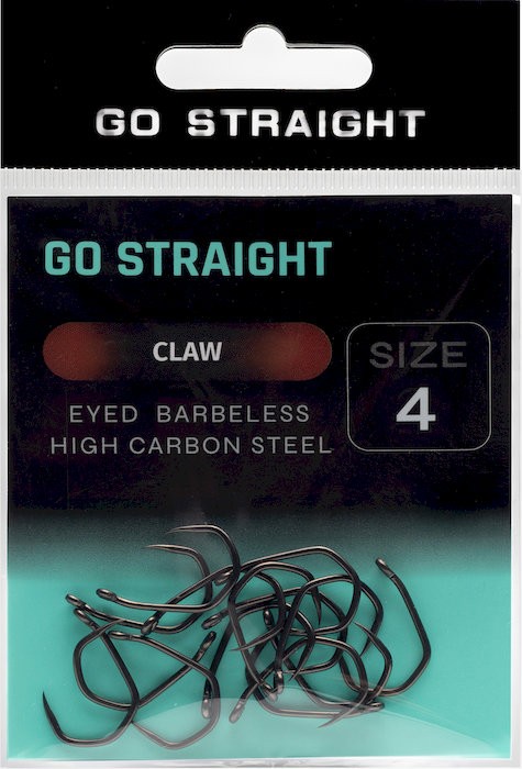 10ks - Háčiky Go Straight Claw Barbless Veľkosť 4