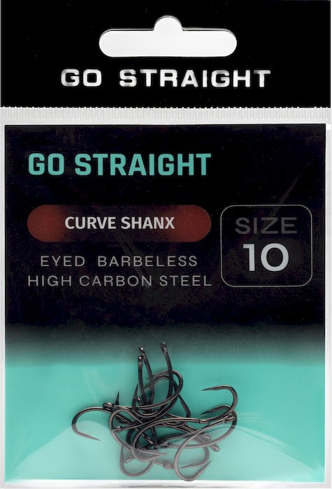 10ks - Háčiky Go Straight Curve Shanx Barbless Veľkosť 10