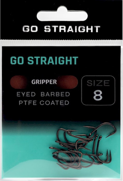 10ks - Háčiky Go Straight Gripper Barbed Veľkosť 8