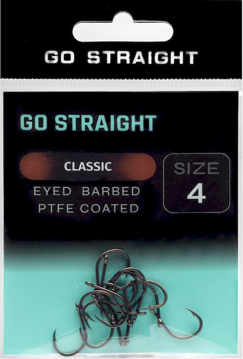 10ks - Háčky Go Straight Classic Barbed Velikost 4