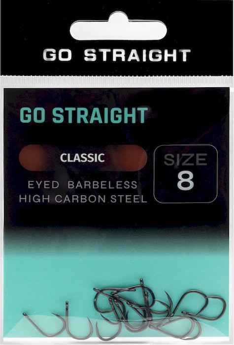 10ks - Háčky Go Straight Classic Barbless Velikost 8