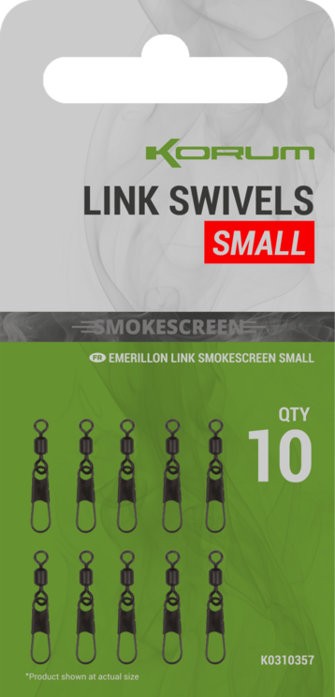 10ks - Karabinka s Obratlíkem Korum Smokescreen Link Swivels