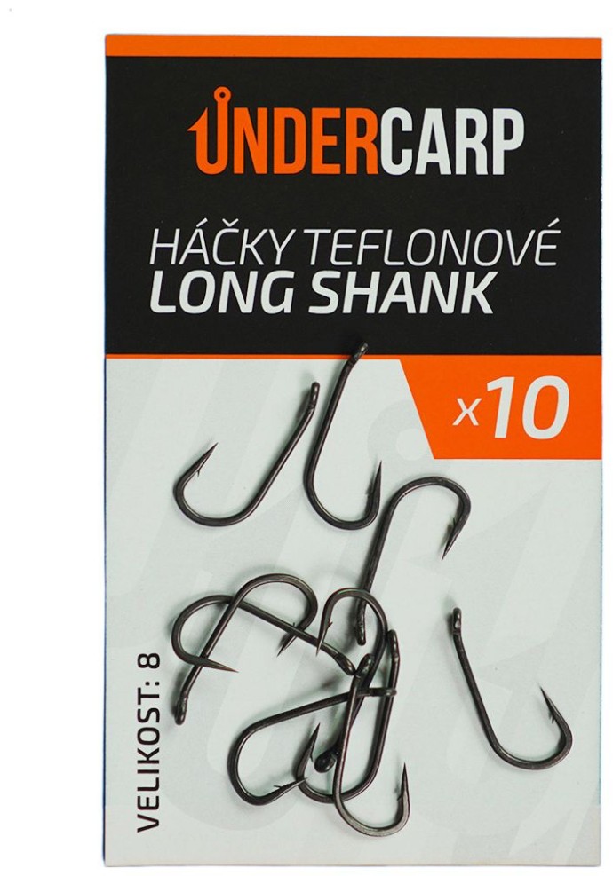 10ks - Kukač UnderCarp Teflonovski LONG SHANK