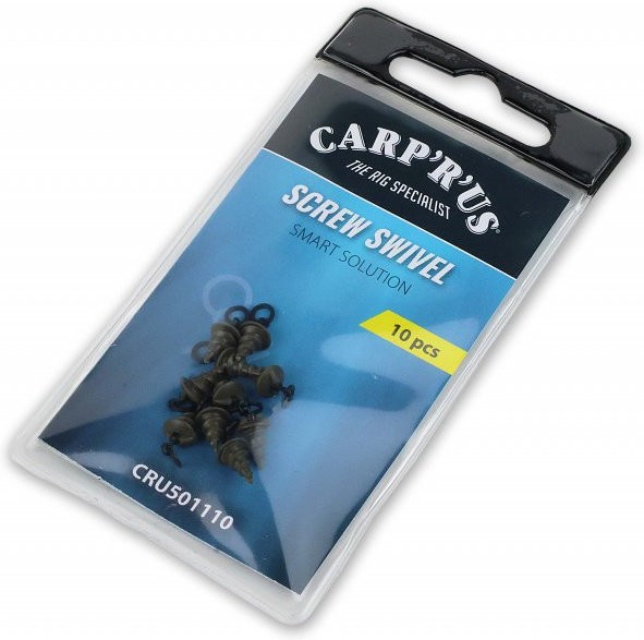 10ks - Obratlík s Vrutem Carp'R'Us Screw Swivel