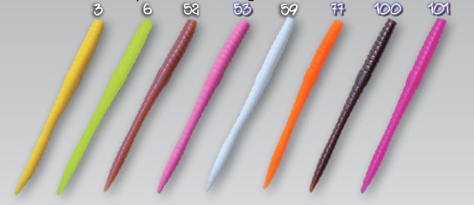 12kom - Gumeni Mamac Crazy Fish MF Classic Worm 7cm