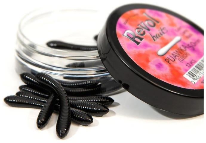 12kom - Gumeni Mamci Revol Baits Leech 50mm Sir-Češnjak
