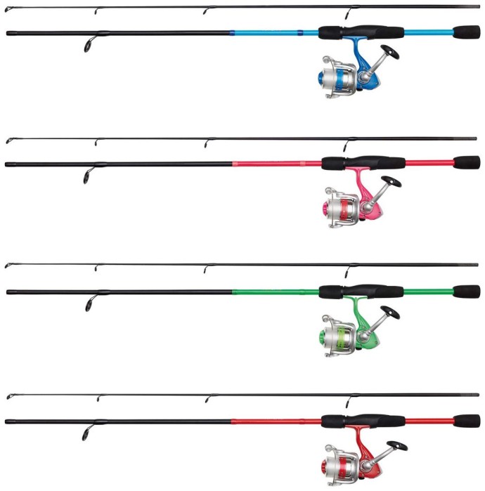 12ks Sada Prut Dětský s Navijákem Kinetic Little Viking Kids Combo 180cm 5-20g Multi Colou